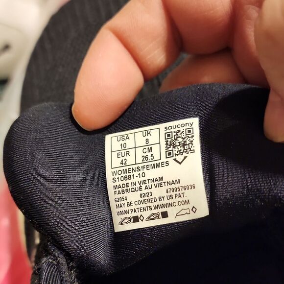 Saucony Black Power Run Plus Size 10 New Condition Running Shoes - Picture 7 of 8